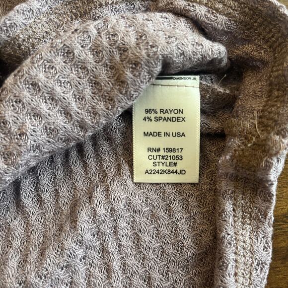 Altar’d State Tunic Style Flowy Top Waffle-knit Texture Size S Dusty Mauve - Picture 3 of 9